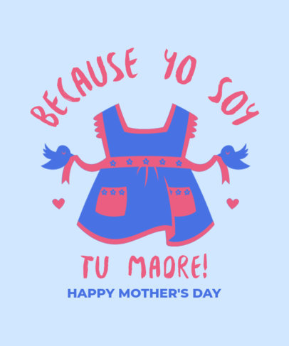 T-Shirt Design Creator with a Traditional Apron and a Quote for Dia de las Madres
