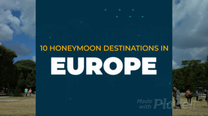 Intro Video Template with Text Animations for a Top 10 Honeymoon Destinations Vlog