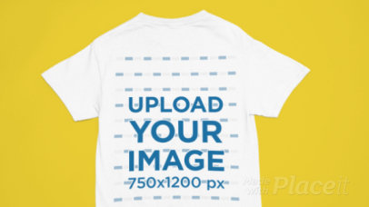 Video of a Next Level T-Shirt Placed in a Colorful Background