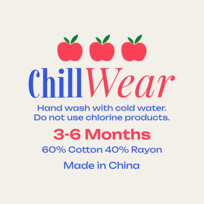 T-Shirt Label Maker Featuring Apple Graphics for a Fashion Brand 6537