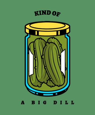 Food T-Shirt Design Creator With a Pickle's Jar Graphic