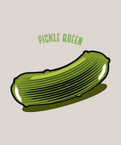 T-Shirt Design Maker for Foodies Featuring a Pickle Graphic