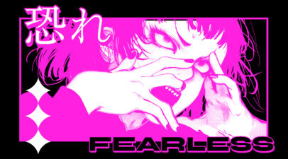 Sleeve Design Maker Featuring an Anime Graphic and a Brutalism Aesthetic 6530