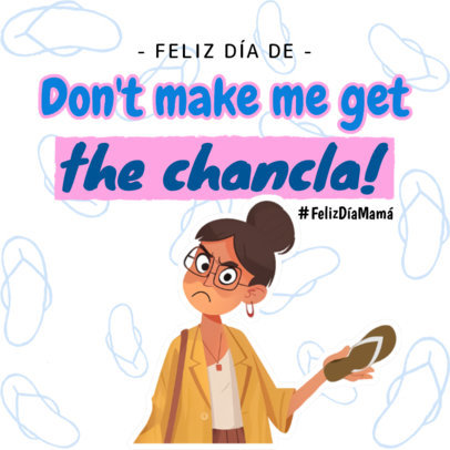 Instagram Post Template With a Latin Mom for Mother's Day and a Funny Theme