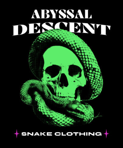T-Shirt Design Maker Featuring a Skull Graphic With a Brutalism Aesthetic 6528