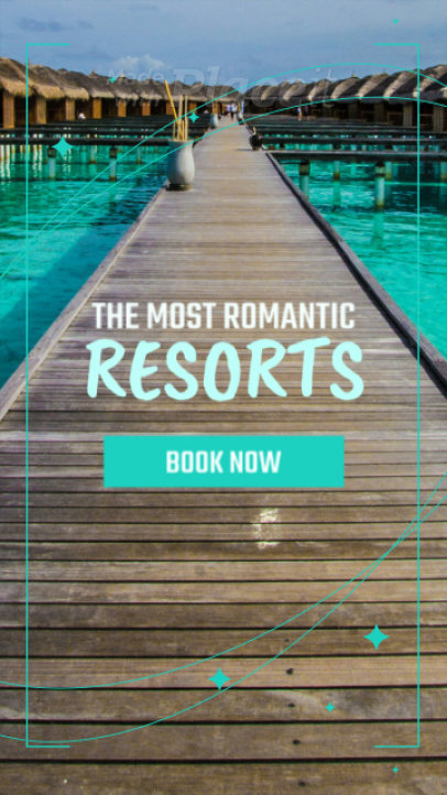 Instagram Story Video Generator for a Honeymoon Romantic Resort Ad