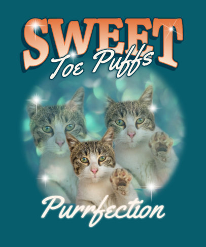 T-Shirt Design Generator for Cat Enthusiasts With a Toe Beans Quote 6522b