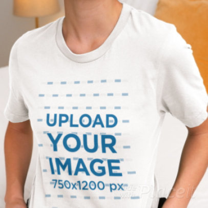 Bella Canvas T-Shirt Video Featuring a Cropped-Face Woman With a Homemade Feel Style