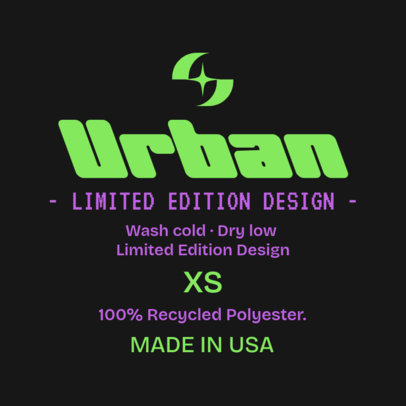 T-Shirt Label Creator for Urban Style Fashion Brands 6537b