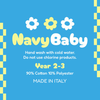 Cute T-Shirt Label Creator for a Baby Clothes Brand 6537f