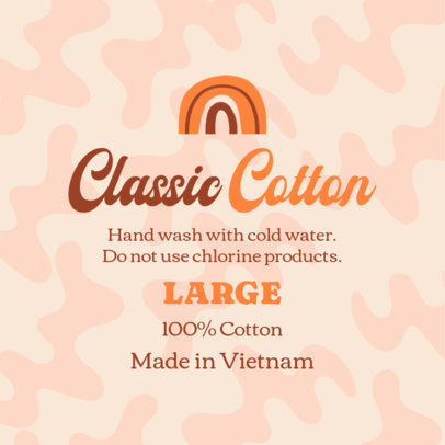 Online T-Shirt Label Template Featuring a Rainbow Illustration 6537g