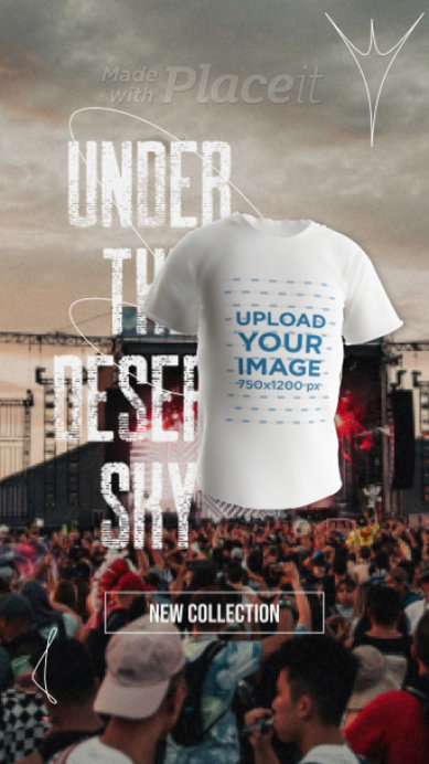 Music Festival Video Featuring a Round-Neck 3D T-Shirt