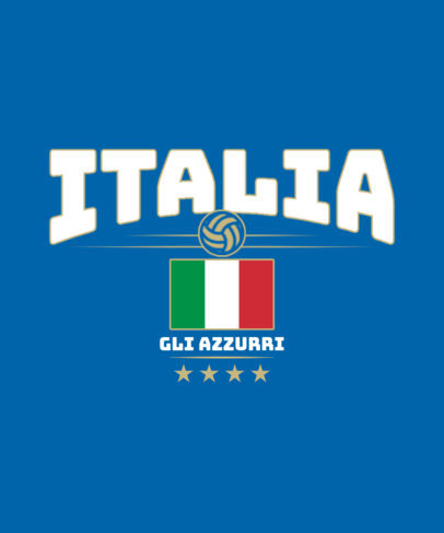 T-Shirt Design Maker for an Italian Soccer Team Featuring a Ball Graphic