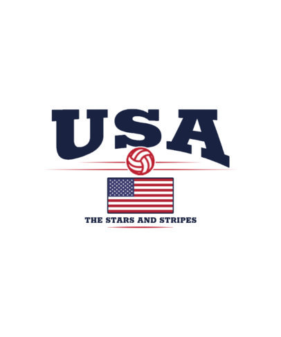 T-Shirt Design Template Featuring an American Flag for a National Soccer Team