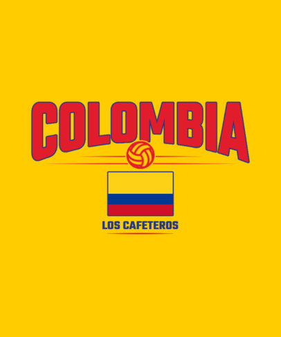 T-Shirt Design Generator with a Colombia Flag and a Soccer Graphic
