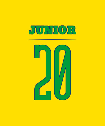 Back Sports T-Shirt Design Creator Featuring a Number for a Soccer Player