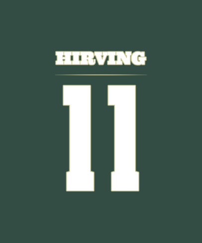 Back T-Shirt Design Maker for a Soccer Player with a Big Number