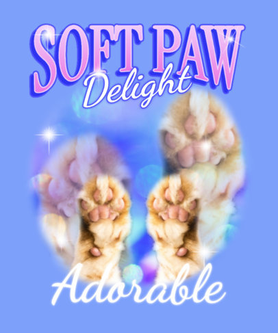 Cute T-Shirt Design Maker Featuring Cute Kitten Paws for Pet Owners 6522e