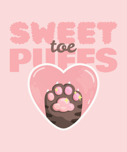 T-Shirt Design Generator With a Toe Puffs Quote