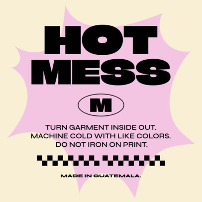 T-Shirt Label Maker Featuring Bold Fonts for a Clothing Brand 6536