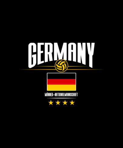 T-Shirt Design Creator Featuring a Germany Flag with a Soccer Ball