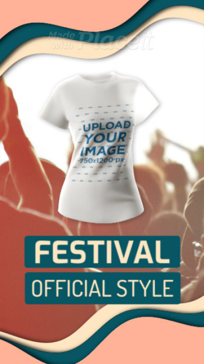 Music Fest-Themed Video to Promote a Round-Neck T-Shirt Merch