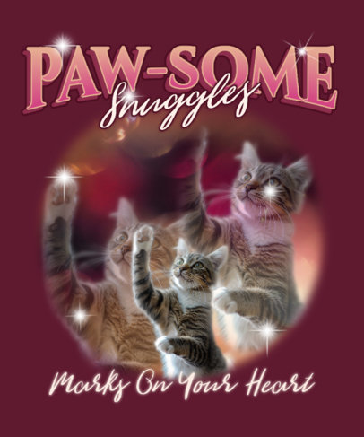 Toe Beans T-Shirt Design Creator Featuring Cute Cat Graphics for Pet Enthusiasts