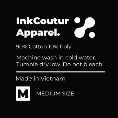 T-Shirt Label Maker for a Clothing Brand With an Abstract Figure 6540