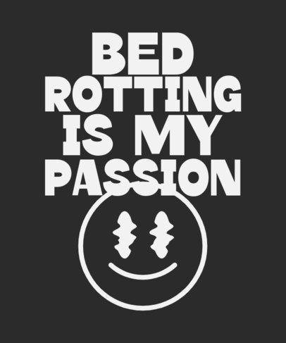 T-Shirt Design Maker Featuring a Bed Rotting Theme