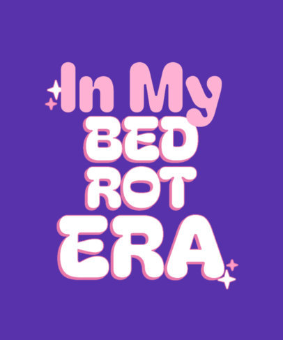 Typographic T-Shirt Design Maker With a Bed Rotting-Themed Quote