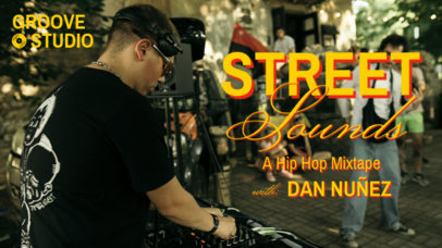 YouTube Thumbnail Design Maker for a DJ Street Session