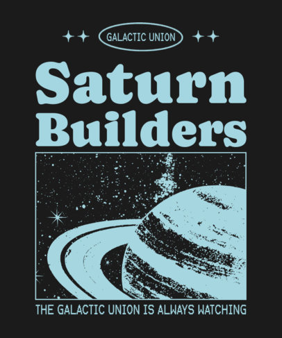 T-Shirt Design Maker Featuring an Illustrated Planet  6526