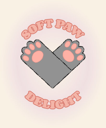 Quote T-Shirt Design Creator With a Toe Beans-Shaped Heart