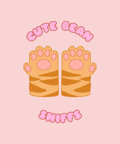 T-Shirt Design Maker With Two Animal Paws Illustrations