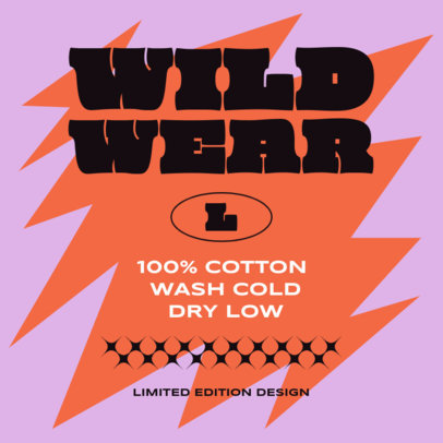 T-Shirt Label Creator With Bold Typefaces and a Colorful Aesthetic 6536b