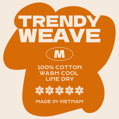 T-Shirt Label Template Featuring a Trendy Theme for a Fashion Brand 6536c