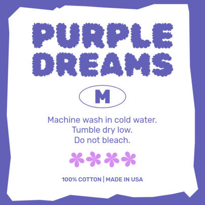 Typographic T-Shirt Label Creator Featuring Flower Graphics  6536f