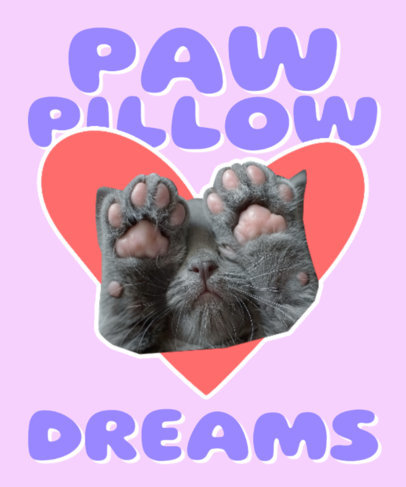 T-Shirt Design Maker Featuring AI-Generated Kitty Toe Beans