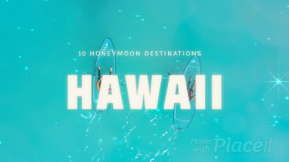 Honeymoon Intro Video Template With a Hawaii-Themed Travel Destination 1962h 8335