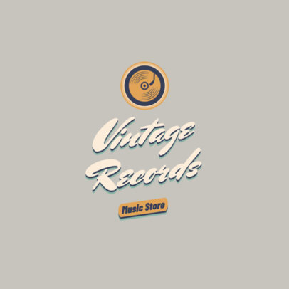 Retro Logo Creator for a Record Store With a Vinyl Graphic 2627a