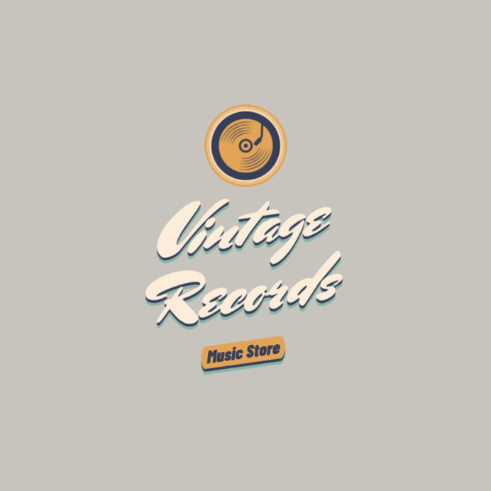 Retro Logo Creator for a Record Store With a Vinyl Graphic