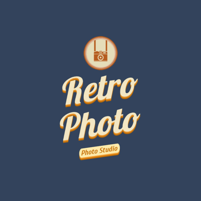 Online Logo Maker for a Retro-Styled Photo Studio 