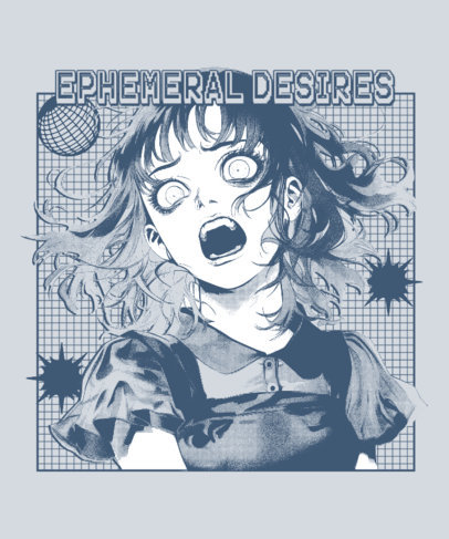 T-Shirt Design Creator for Anime Enthusiasts Featuring a Maximalism Aesthetic 6530b