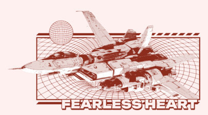 Sleeve Design Template With a Fearless Quote and a Brutalism-Inspired Graphic 6530c