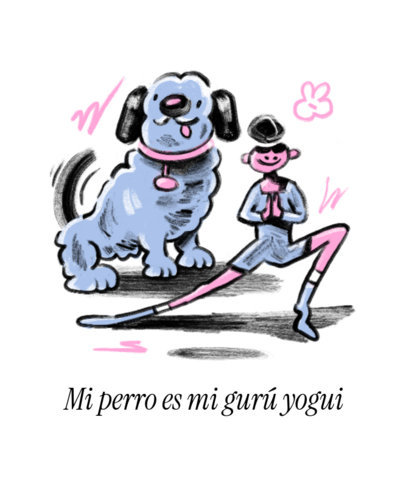 Tote Bag Design Maker Featuring a Yoga Theme With a Dog Quote