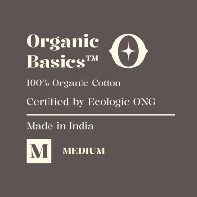 T-Shirt Label Creator for an Ecologic Attire Brand 6540b