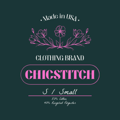 T-Shirt Label Generator for a Chic Clothing Brand With Floral Graphics 6538a