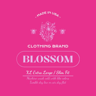 T-Shirt Label Creator for a Girly Boutique Store 6538b