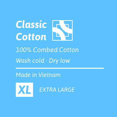 T-Shirt Label Maker for a Cotton-Made Clothing Brand 6540h