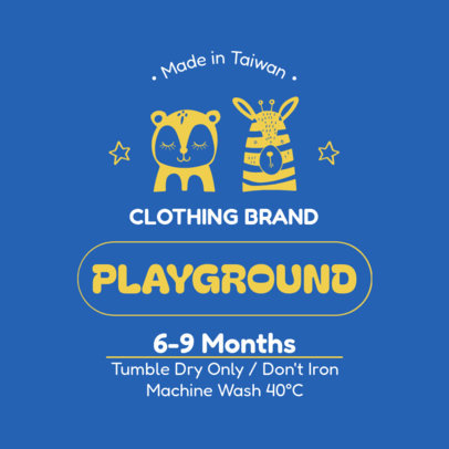 Baby Clothing Brand T-Shirt Label Generator With Animal Graphics 6538e